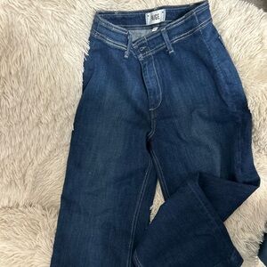 PAIGE Women's Dark Blue Flare Jeans